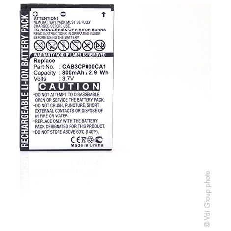 NX - Batterie téléphone, smartphone, GSM pour TCL 3.7V 800mAh - CAB30P0000C1CAB3CP000CA (1/4)