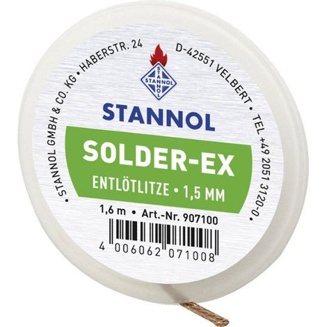 Stannol Solder Ex treccia dissaldante 1,6 m 1,5 mm