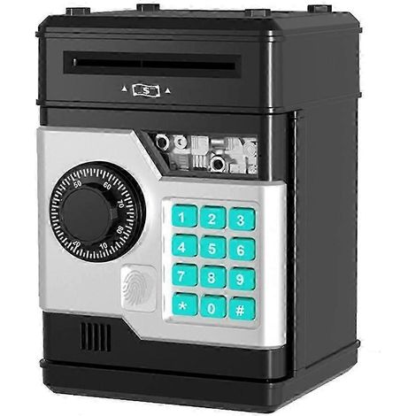 Tirelire électronique avec mot de passe, coffre-fort intelligent à empreinte digitale, retrait automatique d'argent, cadeau pour enfants. (1/5)