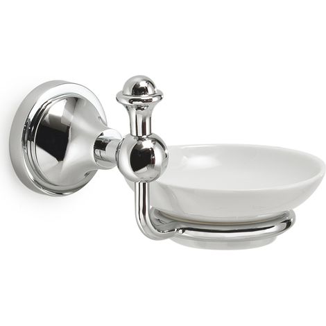 Portasapone da muro in acciaio inox e Cromall NV11 Gedy serie NEVIS Cromato (1/2)