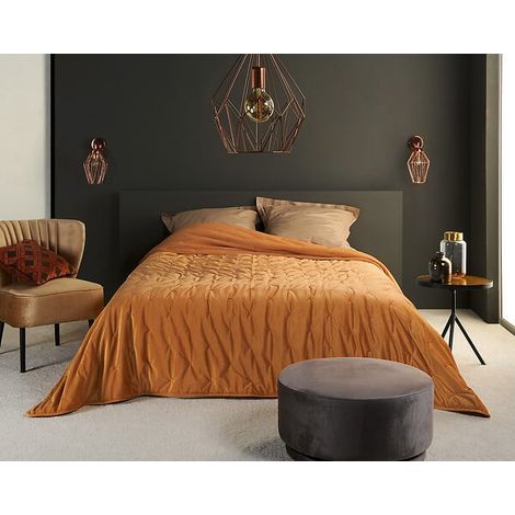 Jeté de lit Pandore - Polyester - Jaune - 150x200cm
