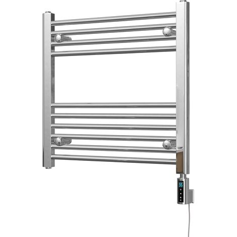 Zennor - Chrome Electric Towel Rail H600mm x W600mm Straight 200w Thermostatic WIFI (1/3)