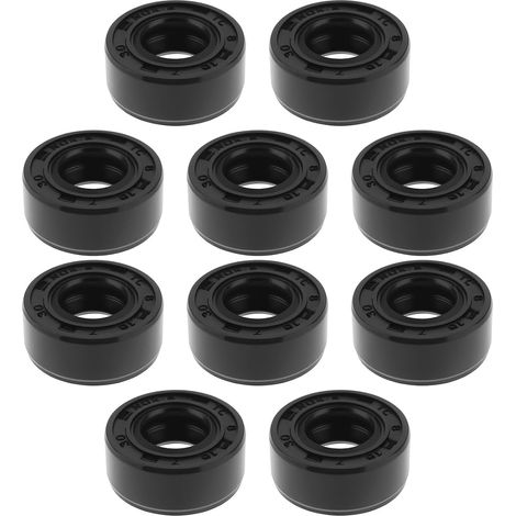 10 Pcs 8x16x7mm Double Lip Simmer Shaft Seal Gaskets with Nitrile Butadiene Spring (1/5)