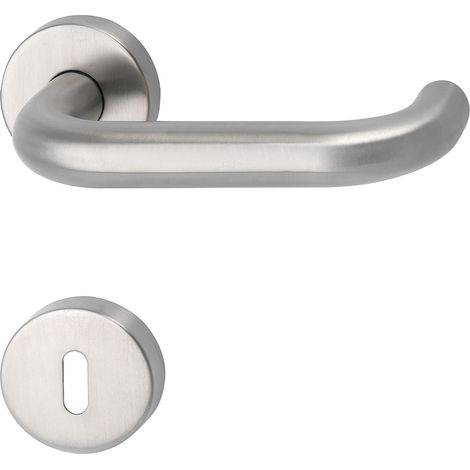 MARCHESI Drückergarnitur HARMONIE - auf Rosette BB, 38 - 45, Edelstahl matt