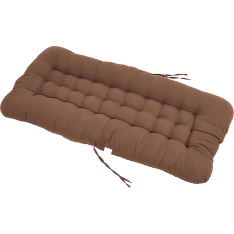 Brown Backrest Cushion with Elastic and Straps 85cm L x 45cm W (1/5)