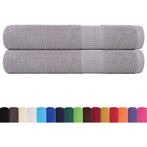 Serviettes de sauna FROGN 2 pcs gris 80x200 cm 360 g/m²