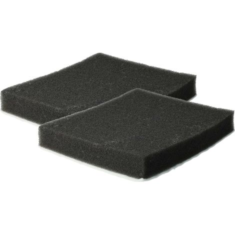 vhbw 2x Micro Hygiene Filter compatible with Samsung SC4530, SC4540, SC4545, SC4535 Vacuum Cleaner - Air Filter Black White, Rectangular