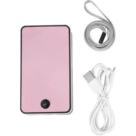 Ventilateur USB portable pour séchage d'extensions de cils - Mini climatiseur rose (1/2)