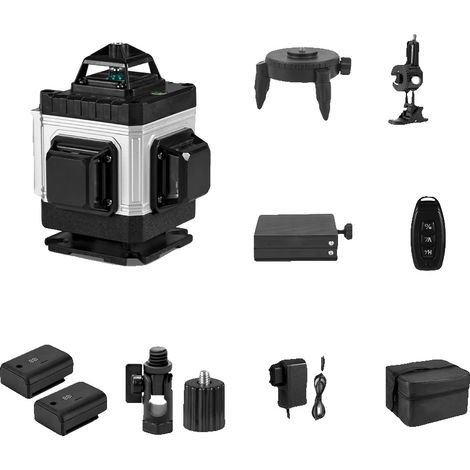 Niveau Laser, 16 Lignes, Capacité de Télécommande, Ensemble de 2xBatteries (1/2)