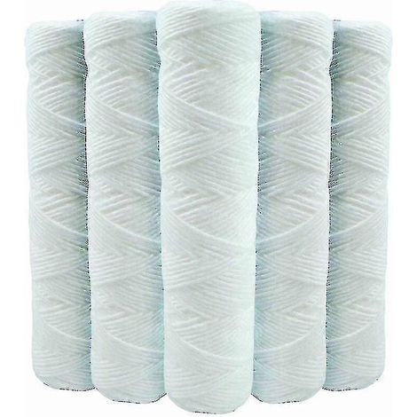 Lot de 5 cartouches filtrantes spiralées anti-sédiments 23 cm (9 pouces) 3/4 - 5 microns Compatibles avec les filtres de 25 cm (10 pouces) Fabriquées en France - kryc (1/3)