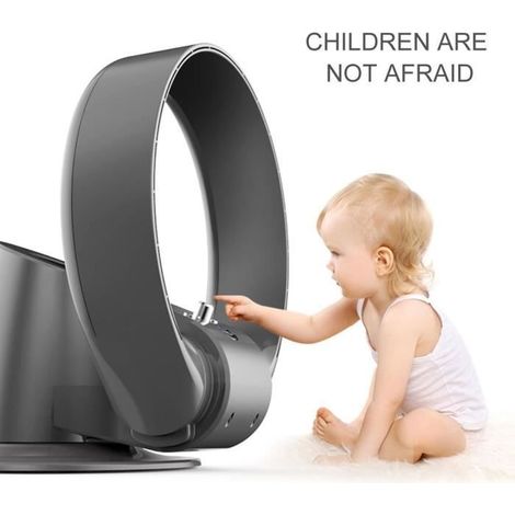 ultra-silencieux sans pale Ventilateur sans feuille pale électrique télécommande sans bruit pour la maison enfant bébé-Ywey (1/4)