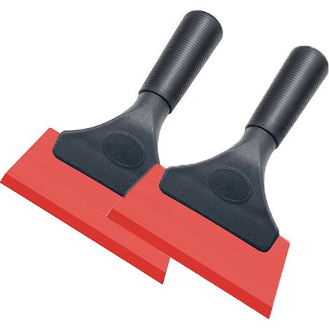 2 Balais Essuie-glace Caoutchouc Rouge, Grattoir nettoyage pression eau (1/5)