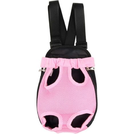 Trade Shop - Zaino Per Animali Domestici Traspirante Cani Regolabile Portatile Rete Tg.l Rosa - (1/3)
