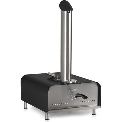 Diavolo Four à granulés pour pizza avec pierre à pizza Thermomètre Acier inoxydable