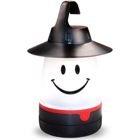 Lampe mit lächelndem Gesicht, kreatives Accessoire für Kinderzelte, Campinglampe, schwarz, Batterien nicht enthalten (1/4)