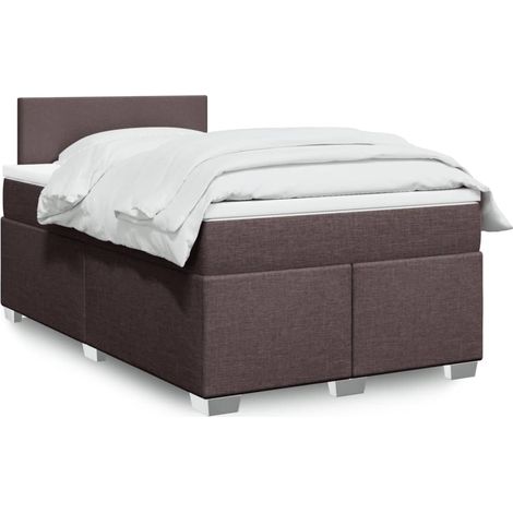 Boxspringbett mit Matratze Dunkelbraun 120x200 cm Stoff (1/5)