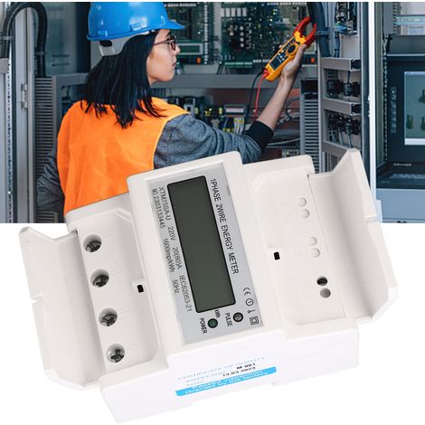 Einphasiger 4-poliger Gleichstromzähler XTM75SA-U, 220 V, LCD-Anzeige, DIN-Schienenmontage, 20 A, 35 mm Durchmesser, Standard-DIN-Ausführung (1/5)