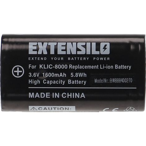 EXTENSILO Akku Ersatz für Ricoh DB-50 für Kamera (1600 mAh, 3,6 V, Li-Ion) (1/3)