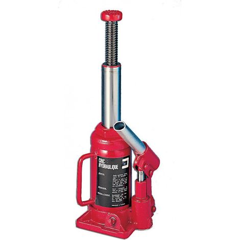 Euro Vanadium – Cric hydraulique bouteille 20 tonnes – Hauteur mini 23,5 cm – Hauteur maxi 47 cm – Léger 4,3 kg pour travaux mécaniques