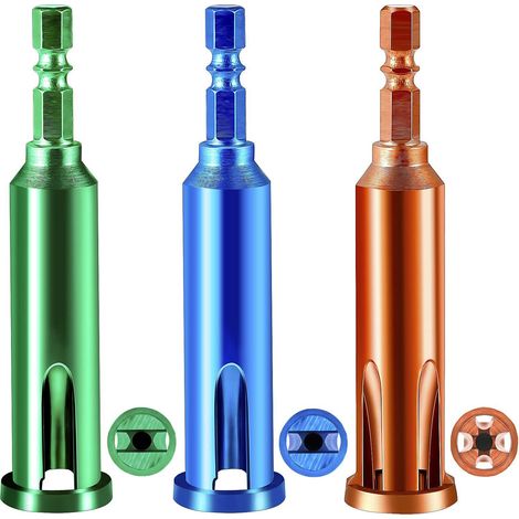 Outil électricien torsade fil acier inoxydable stripping twisting kit dénudeur rapide connecteur gaine 3-5 fils 2.5-4.0mm² vert bleu or lot 4pcs 9x2x2cm (1/4)