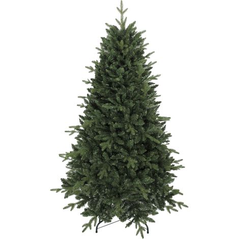 Sapin de Noël artificiel, sapin réaliste moulé par injection avec 1237 branches et support en métal, 180 cm, vert (1/5)