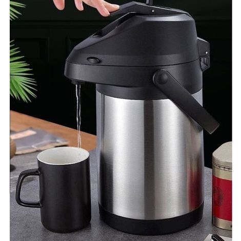 Caraffa termica in acciaio inox da 1,8 litri – Mantiene caffè e tè caldi per 12 ore – Per caffè e tè – Coperchio con chiusura di sicurezza per versare (1/4)