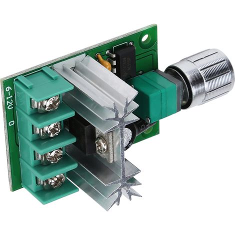 Régulateur de vitesse variable continu haute puissance 6V-12V 6A PWM pour moteur CC (1/5)