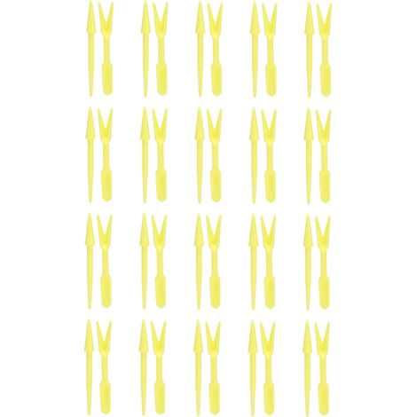 20 Ensembles Planteur de Graines Miniature, Extrêmement Pratique et Portable pour Semis Légumes - Jaune (1/5)