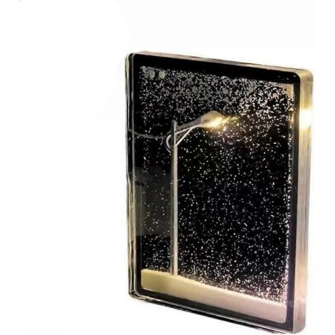 HONORNIC - Lampe enneigée, veilleuse paysage enneigé, guirlande lumineuse de Noël faite main (matériau à monter soi-même)