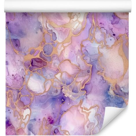 Papel pintado Ink Violet y Purple para salón y dormitorio, 50x1000 cm (1/5)