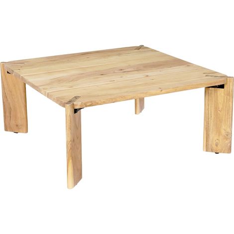 sweeek - Exotischer quadratischer Couchtisch aus Massivholz