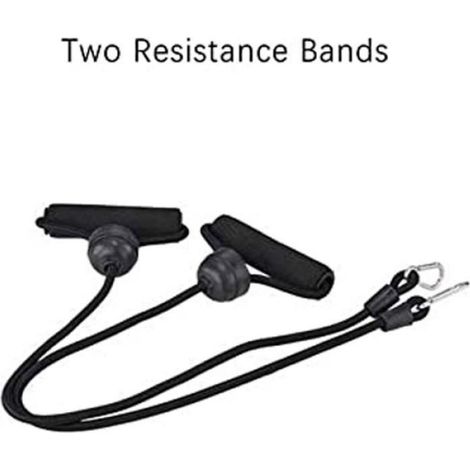 Corde Élastique - Pour Plateforme Vibrante - 2 Pièces - Longueur 150 cm - Résistance 30 kg - Couleur Noir (1/2)