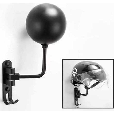 Sistema de montaje en pared para casco，Soporte para sombreros，Soporte de exhibición，Perchero para casco con ganchos incluidos，1 pieza (1/5)