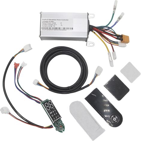 Kit de contrôleur 48 V 500 W pour scooter 10 pouces, câble de connexion au tableau de bord, cache du tableau de bord, pièces de modification du contrôleur principal - Kit de contrôleur 48 V 500 W