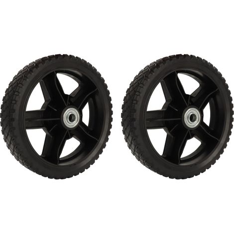 roues de tondeuse de 20 cm (8 pouces) en PVC, pour une meilleure adhérence et une stabilité accrue. Roues de rechange pour tondeuse. (1/5)