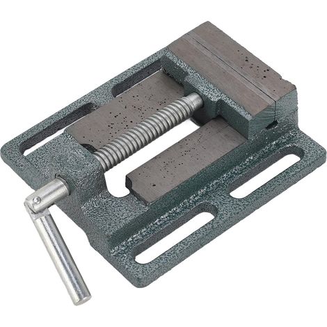 US 3in Drill Press Vise High Carbon Steel Accurate Stable Strong Clamping Flat Jaw Bench Vise for Woodworking (1/5)