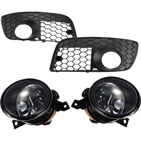 Jeu de Feux Antibrouillard Antibrouillard avec Grilles en Nid D'Abeille pour MK5 GLI 2006-2009 (1/2)