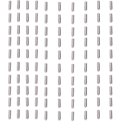100 goujons de centrage 2,5 x 10 mm en acier inoxydable, haute dureté, résistants à la corrosion, goujons de positionnement pour machines