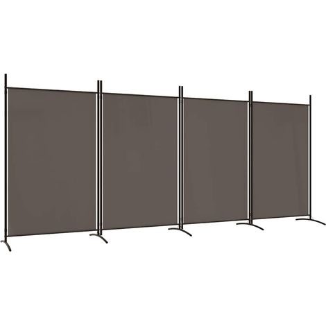 Divisorio a 4 Pannelli Antracite 346x180 cm Tessuto vidaXL