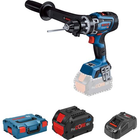 Bosch Professional – Perceuse-visseuse 18V avec 2 batteries 8Ah ProCORE – Moteur sans balais – Couple 150Nm pour perçage béton et métal – Mallette L-BOXX - 18V-150 (1/10)