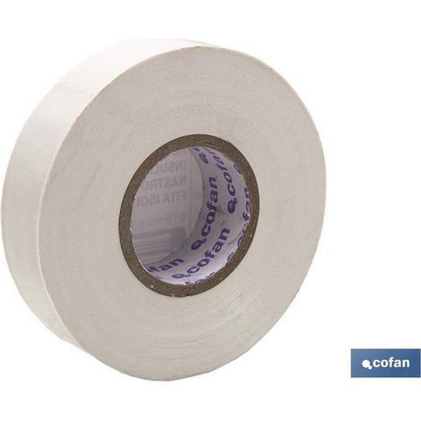 Isolierband 180 Mikrometer weiß 19 mm x 20 Meter