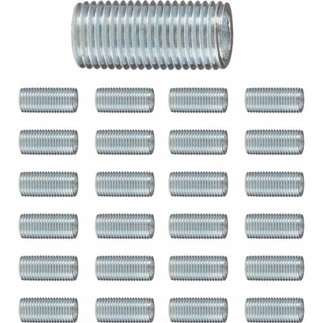 NIPPLO PER TUBO FILETTATO M10 X 40 MM SET DA 25 - PER LAMPADE E ILLUMINAZIONE