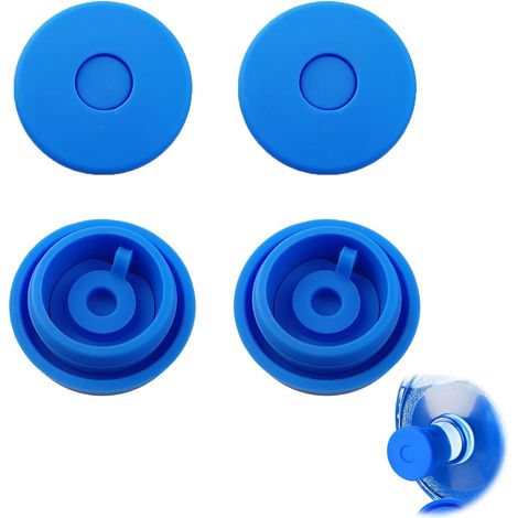 tappi antigoccia blu per bottiglie da gallone, tappi per caraffe d'acqua da 55 mm, antigoccia, riutilizzabili (1/5)