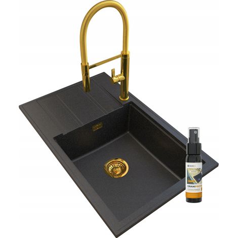 ÉVIER EN GRANIT OR LOUIS SIPHON GOLD BAT HIGH (1/5)