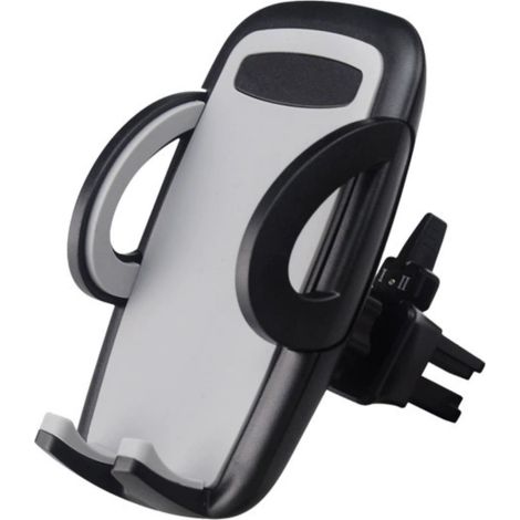 Soporte para teléfono de coche con rejilla de ventilación, rotación de 360° y botón de liberación instantánea para teléfonos móviles de 4 a 6 pulgadas. (1/5)