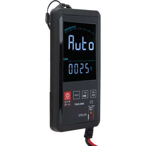 Multimètre à écran tactile ET8138, 6000 points, testeur de tension, fréquence et température CC/CA avec alarme (1/5)