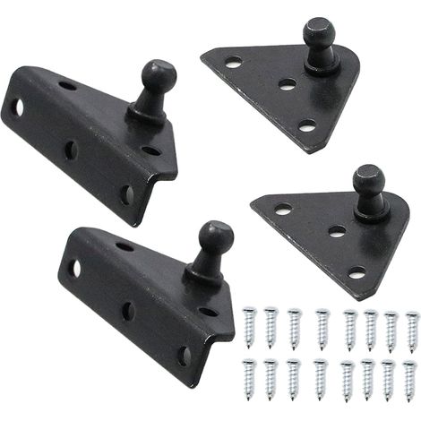 10MM Supports à Rotule pour Vérin Hydraulique Kit D'accessoires 4 Pièces pour Le Montage du VéRin à Gaz Hayon Support à Rotule Noir (1/5)