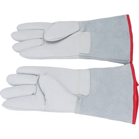 1 paire de gants antigel en cuir épais, protection basse température pour la manipulation de glace sèche à l'azote liquide, 31cm (1/5)