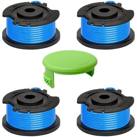 Applicable 4 pcs bobines fil bobine rechange pour tondeuse à gazon,pour greenworks 29252/29092,pour greenworks 18V/24V/40v/60v/80V,pour greenworks couvercle de bobine 3411546a-6(4 bobines+1caps) (1/5)