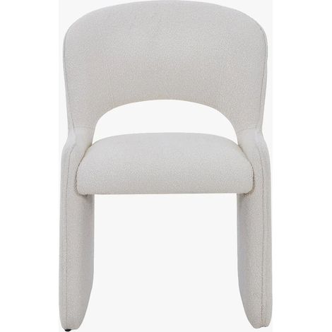 ALESIA Fauteuil tissu bouclette beige (1/5)